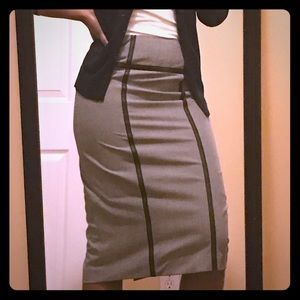 Worthington Pencil Skirt w/ Faux Leather Detail